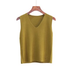 V Neck Knitted Top WT38336