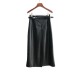 Leather A Line Skirt With Belt BB688301