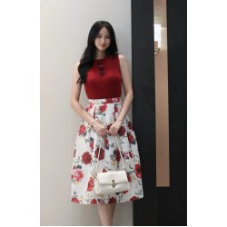 Floral Midi Skirt WBT761244