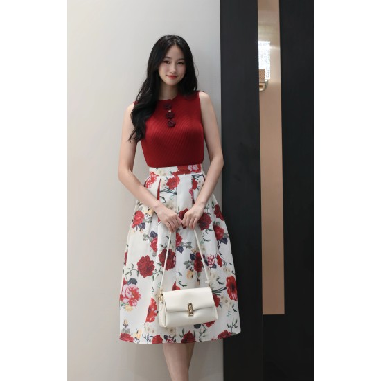 Floral Midi Skirt WBT761244