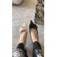 SKL Fold Leather Pumps