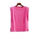 Solid Sleeve Colours Knitted Tee WT6980