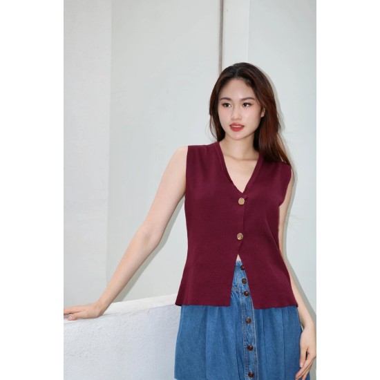 Relaxed Vest Knitted Top BT625532