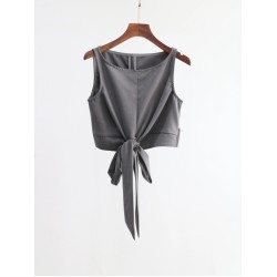 Sleeveless Drapped Cross Top WT50320