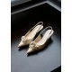 Love Carnation Slingback Kitten Heels