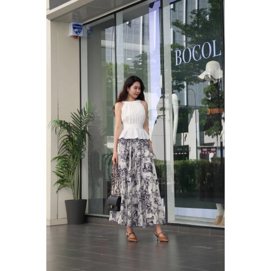 Jungle Printed Maxi Skirt