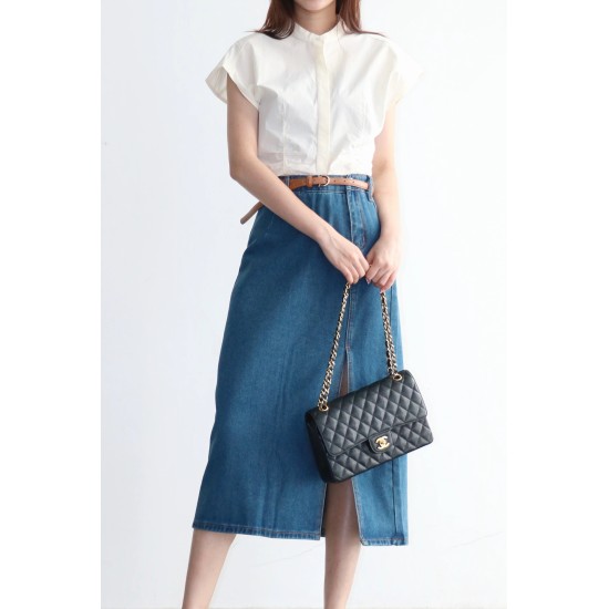 Split Denim Skirt BB072084