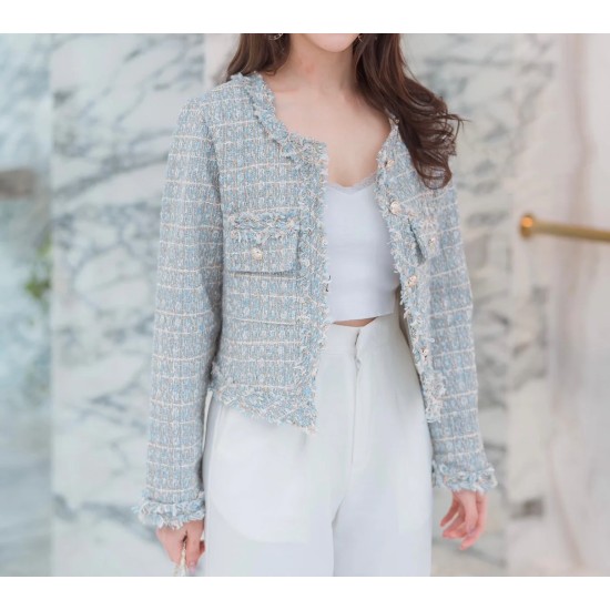 Tweed Button Front Coat WT1024