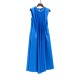 Blue Pleated Maxi Dress BD686555