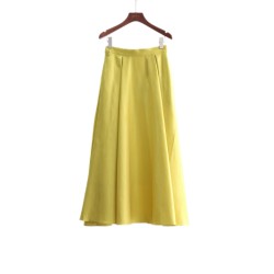 Neon Satin Long Skirt BD614532