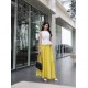 Neon Satin Long Skirt BD614532