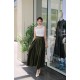 Neon Satin Long Skirt BD614532