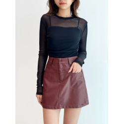 Winter Leather Skirt WP92037