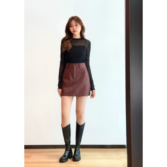 Winter Leather Skirt WP92037