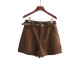 Winter Wool Belted Short Pants WP303455