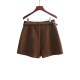 Winter Wool Belted Short Pants WP303455