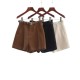 Winter Wool Belted Short Pants WP303455