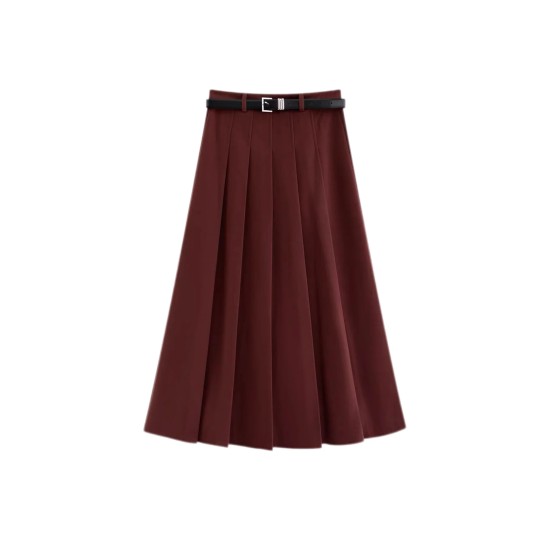 Woolen Maxi High Rise Skirt WBT92203