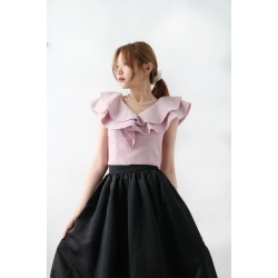 Elegant V Ruffles Top WT1858