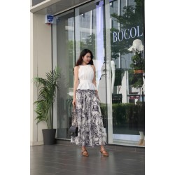 Jungle Printed Maxi Skirt