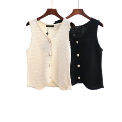 Short Vest Knit Top WT45582